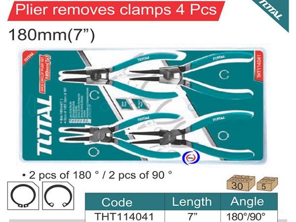 7" (180mm) Bộ kìm (kiềm) mở phe 4 chi tiết Total THT114041