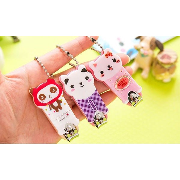 set 2 Bấm móng tay nhỏ có móc treo hình thú