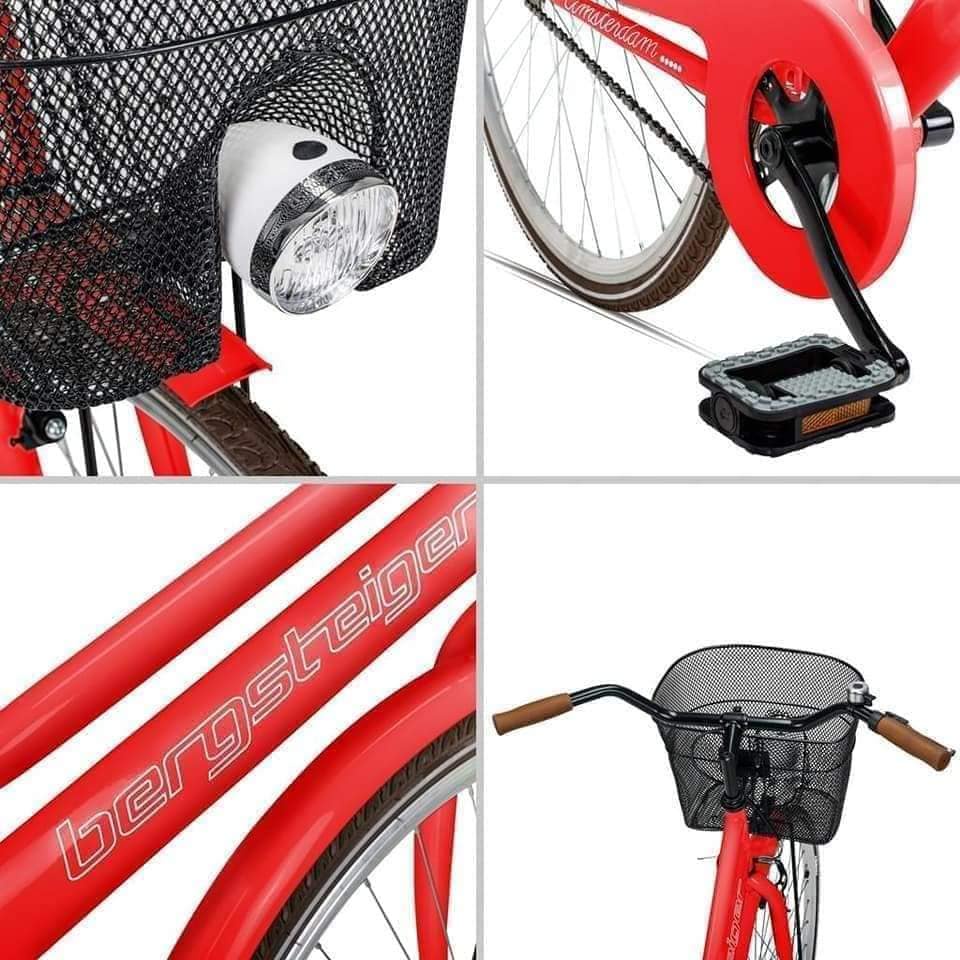 Xe đạp nữ Bergsteiger Cityrad (Đỏ và mint) - HANGDUC69