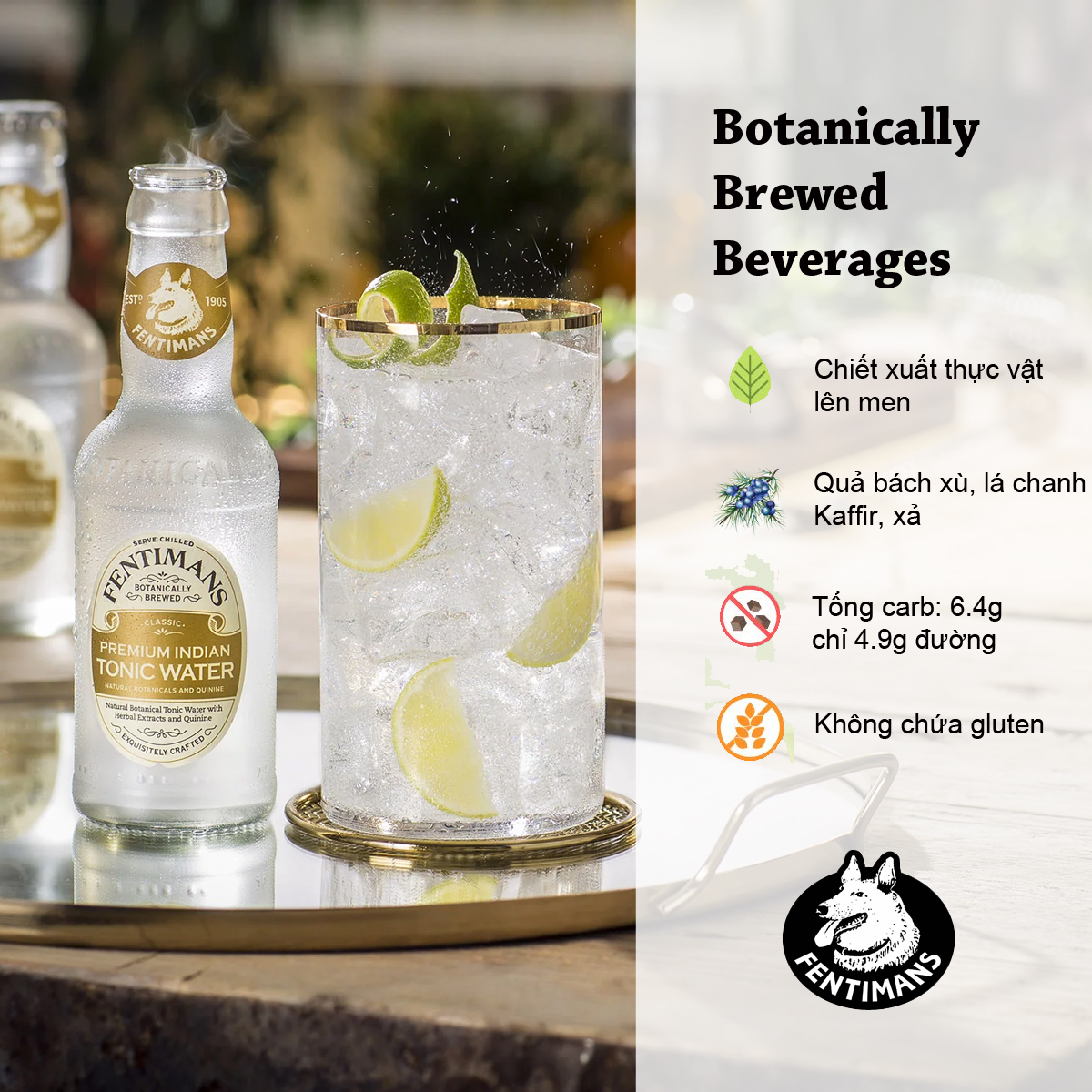 Fentimans Tonic Premium Indian Vị Thảo Mộc Anh Quốc 200ml