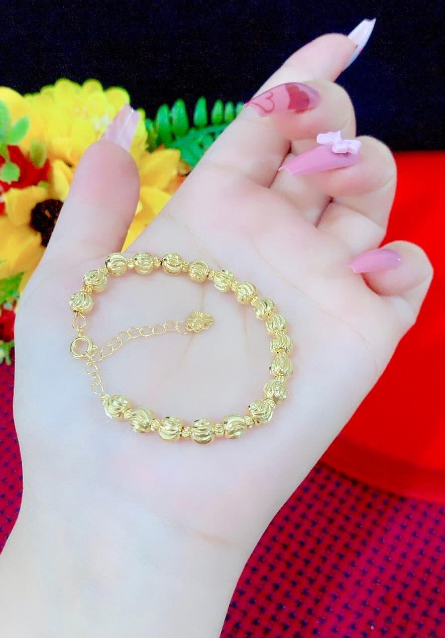 Lắc tay bi mạ vàng cá tính