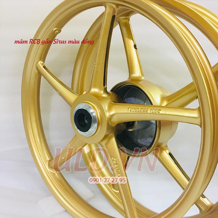 [HCM]mâm RCB zin gắn xe Sirus màu vàng đồng