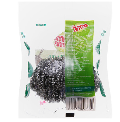 Cọ nồi cước inox nén Scotch Brite 3M 25g