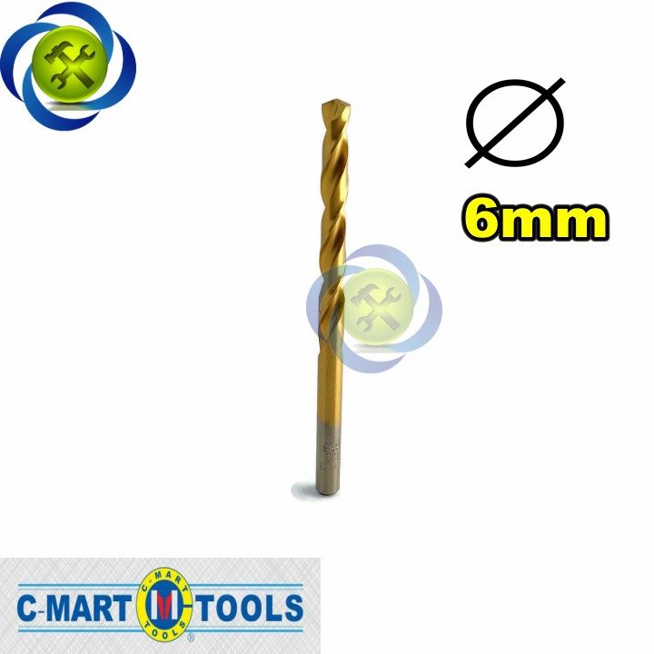 Mũi khoan sắt 6mm c-mart a0100-6 - c-mart a0100-6