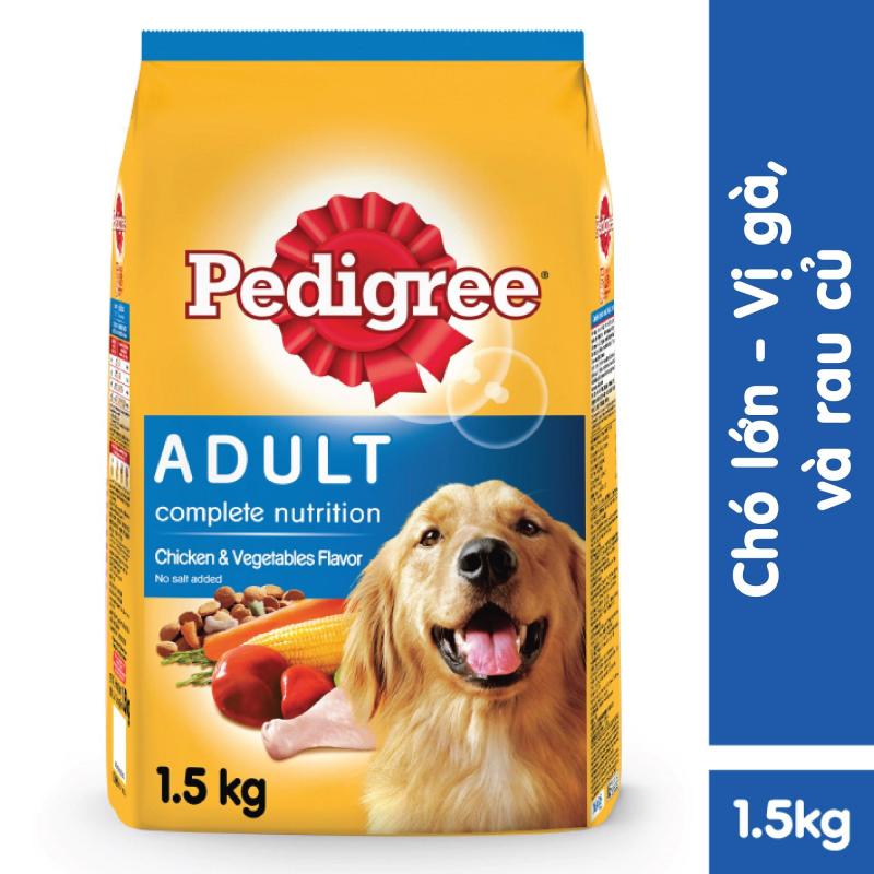 Thức ăn chó Pedigree vị gà & rau củ dạng túi 1.5kg