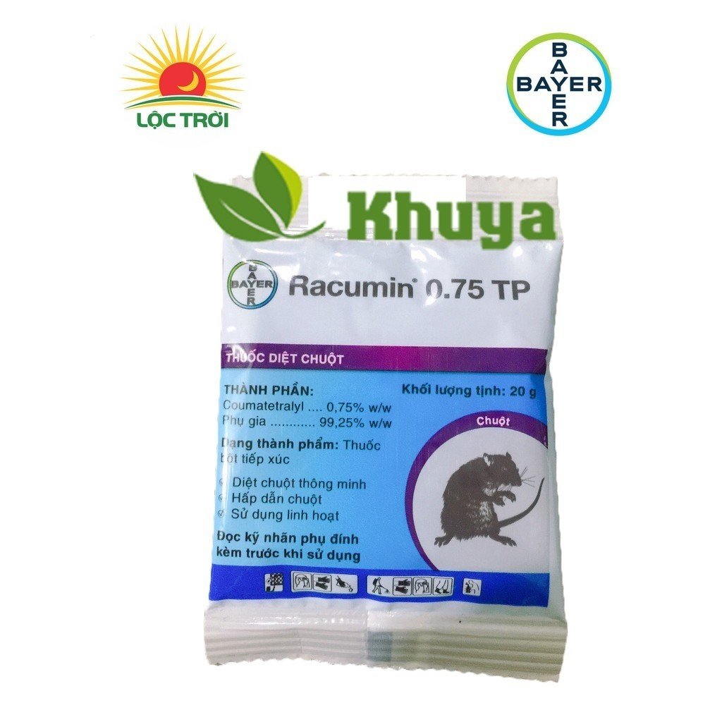 Thuốc diệt chuột dạng bột Racumin 0.75TP - Gói 20g
