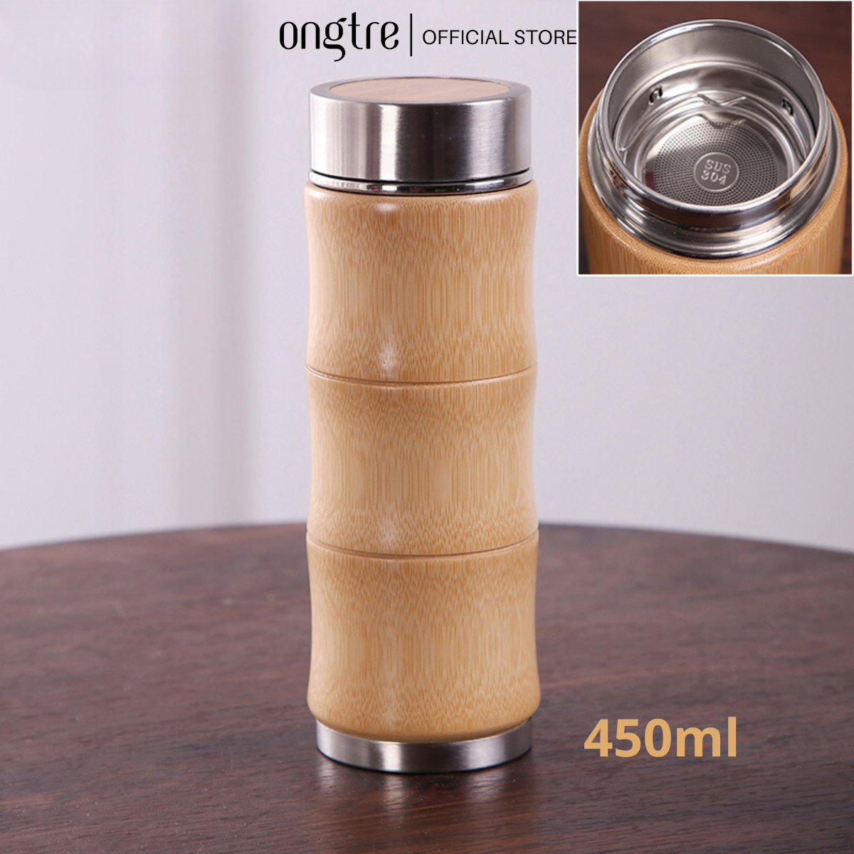 Bình giữ nhiệt vỏ tre 350/400ml