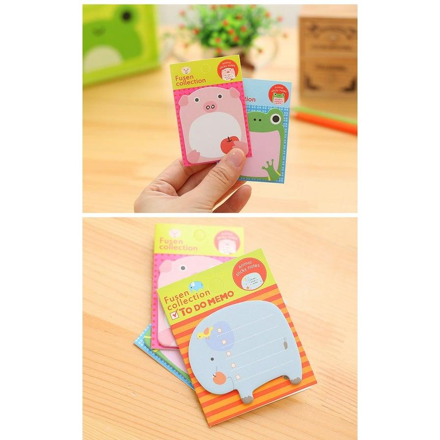 COMBO 4 TẬP GIẤY NOTE HÌNH THÚ DỄ THƯƠNG