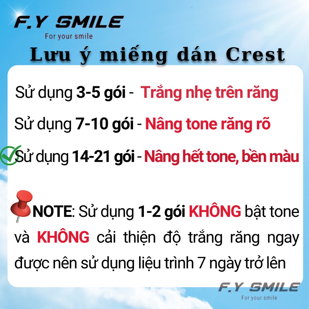 Miếng dán trắng răng Crest 3D White Professional Effects – Dán trắng răng cho răng thường