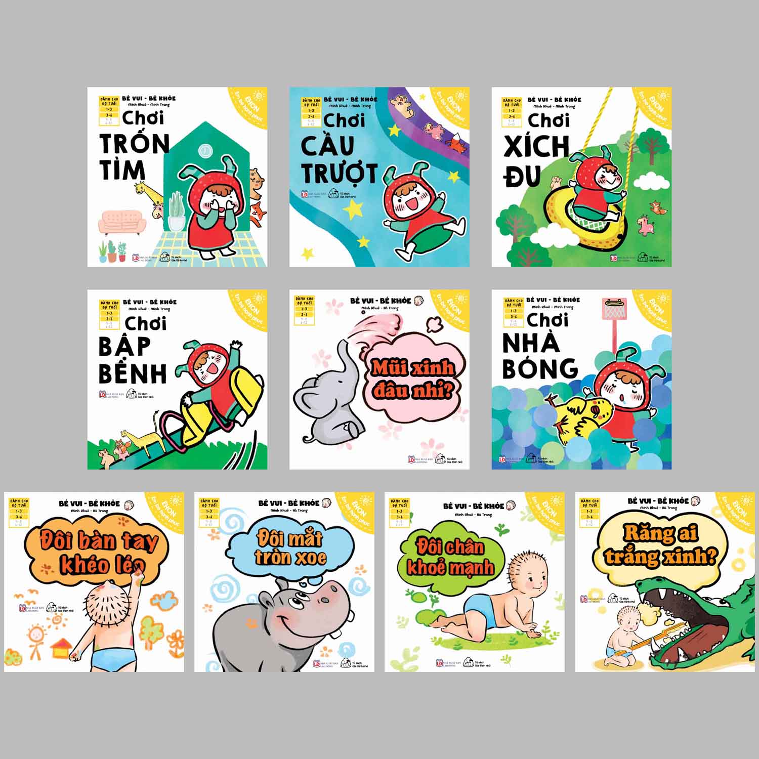 Sách - Ehon Bé Vui - Bé Khỏe (1-6 tuổi) - Bộ 10 quyển