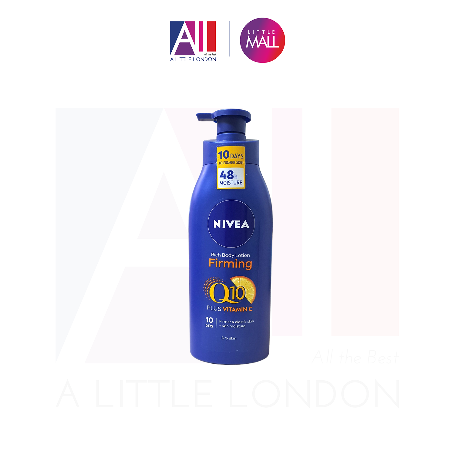 Dưỡng thể sáng da mờ thâm cho da khô Nivea Rich Body Lotion Firming Q10 + Vitamin C - 400ml (Bill Anh)