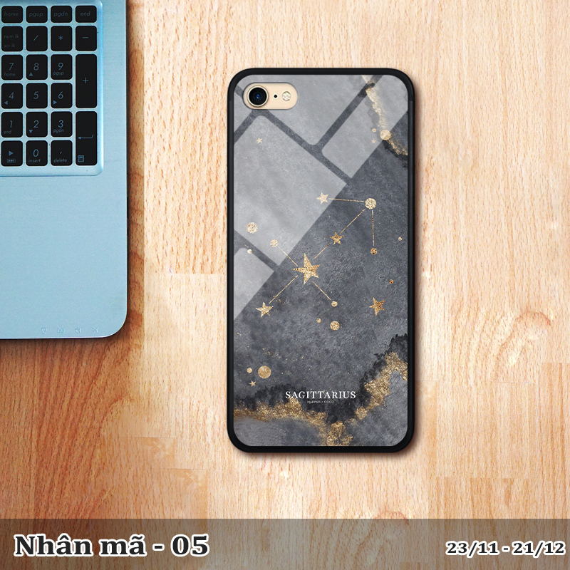 Ốp kính Iphone 7 - Iphone 8 in cung hoàng đạo