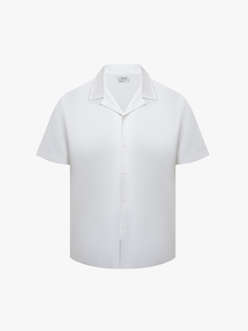 Áo sơ mi nam ngắn tay trơn 4MEN SM151 form regular, vải lụa chéo đẹp hạn chế nhăn, màu sắc thanh lịch, hiện đại