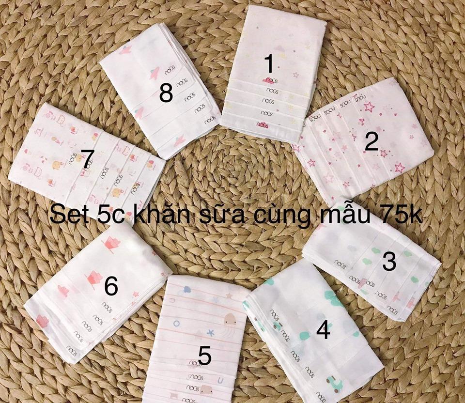 Set 5 khăn sữa xô - Nous