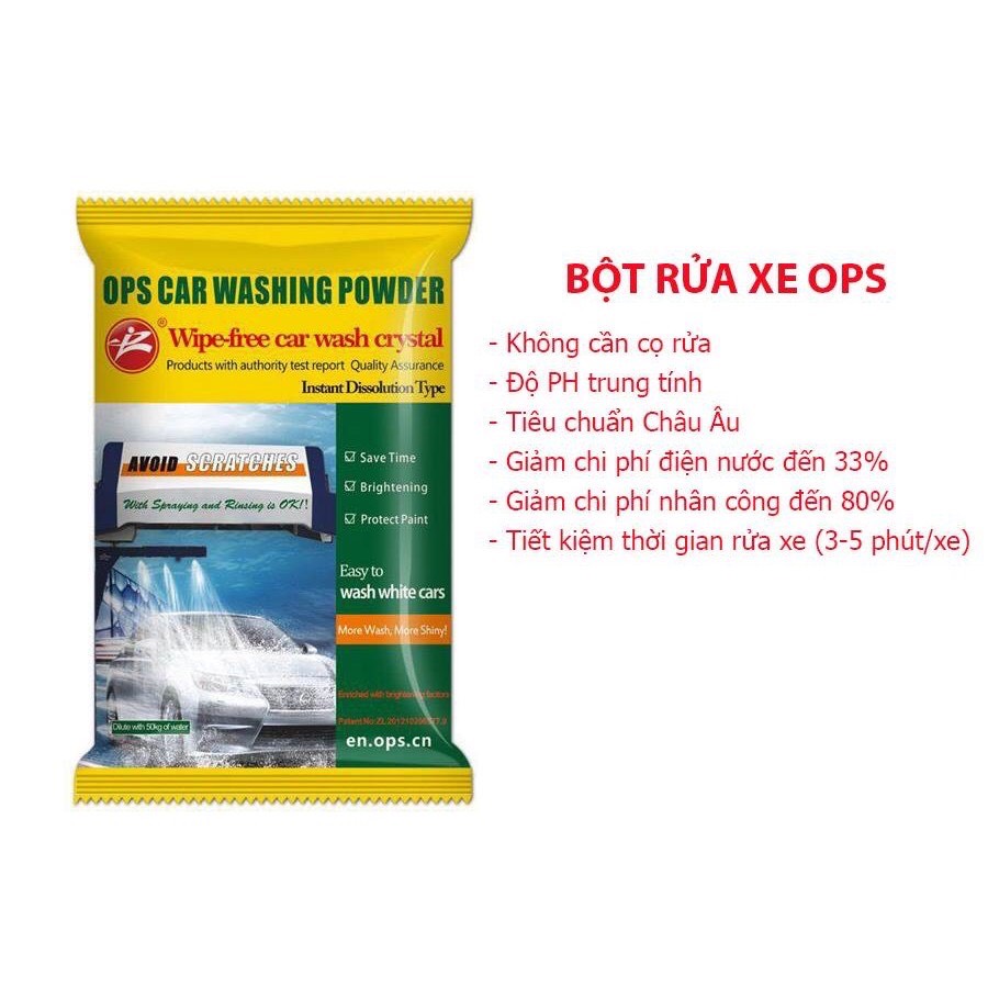 COMBO 10 GÓI BỘT RỬA XE KHÔNG CHẠM OPS