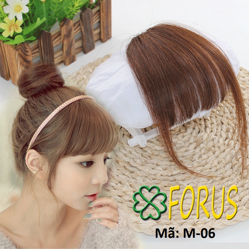 Tóc giả mái dầy, mái dầy có mai M06, tóc giả nữ