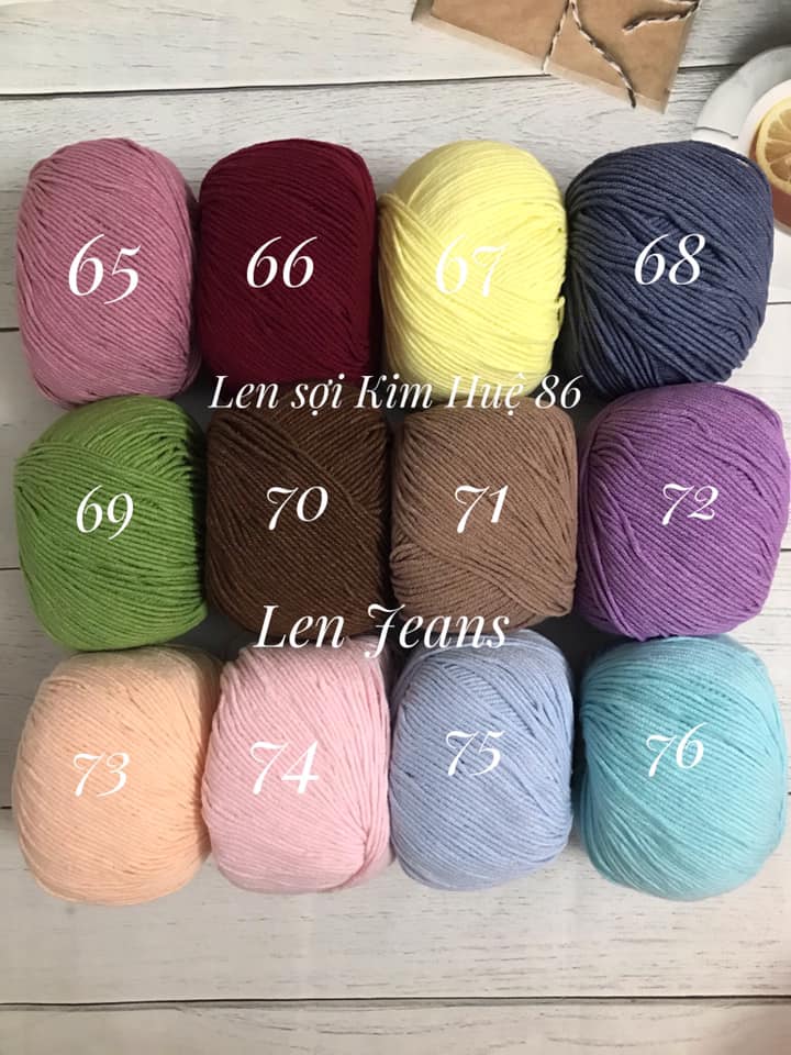 Len Jeans YarnArt ( từ màu 01 đến màu 63)