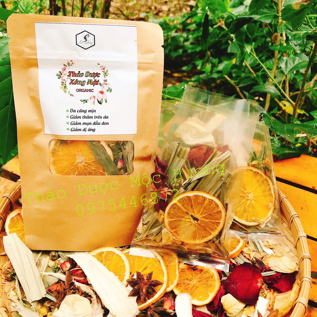 [GÓI DÙNG THỬ] - XÔNG MẶT THẢO DƯỢC ORGANIC - MỘC HƯƠNG