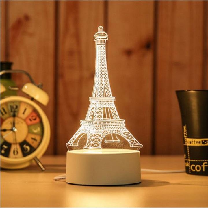 Đèn ngủ 3D trang trí hình tháp Eiffel