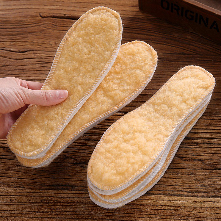 Combo 02 đôi  lót giày lông cừu màu vàng