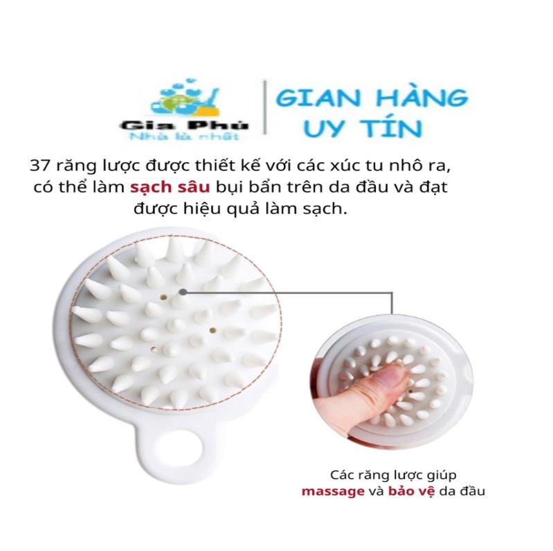 Combo 4 lược gội đầu massage da đầu bằng SILICON