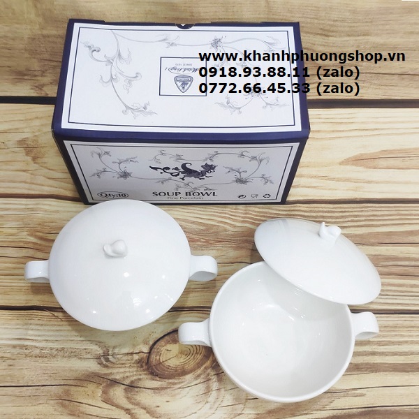 thố chưng yến sứ Minh Long - thố chưng yến sứ