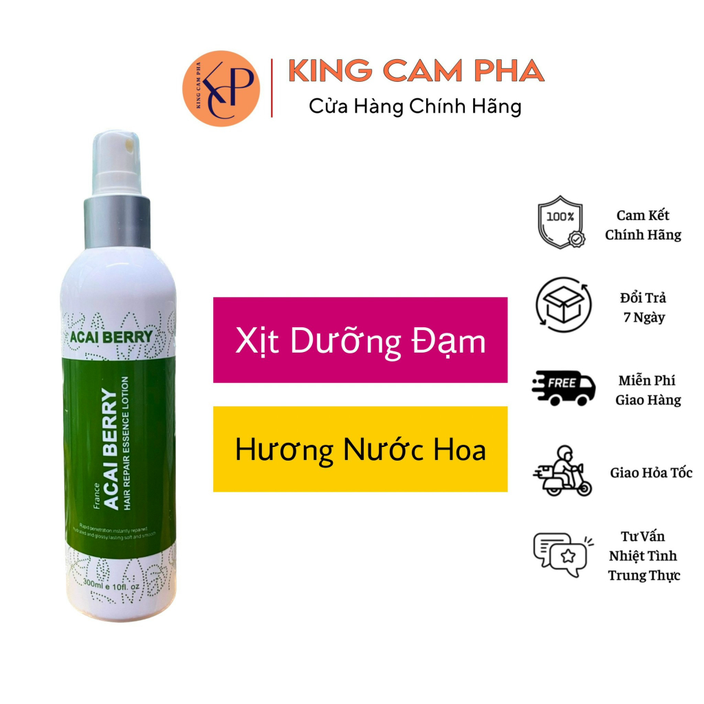 Xịt dưỡng đạm Acai Berry Collagen 300ml