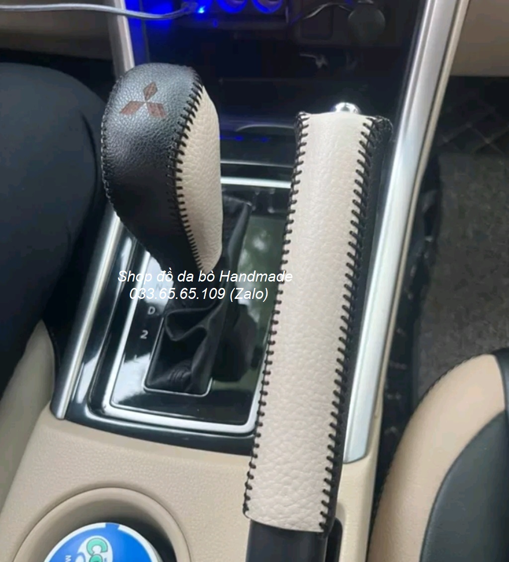 Bọc da cần số + phanh tay xe Xpander số tự động (AT)