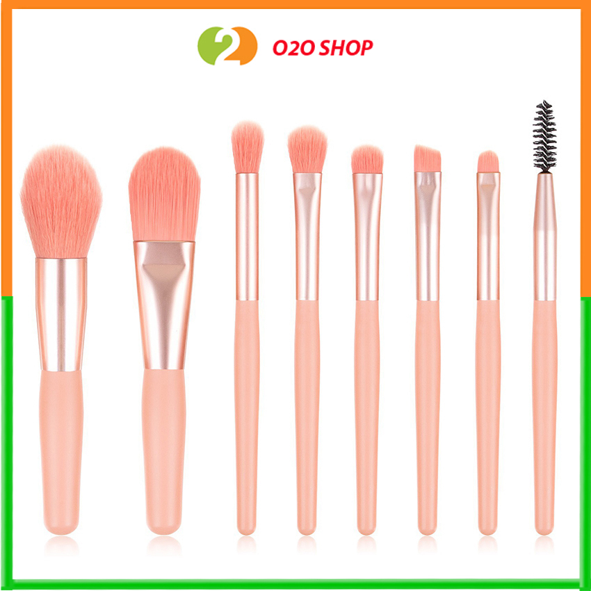 Bộ Cọ 8 Cây Cao Cấp Túi Zip Lông Mềm Dễ Rửa