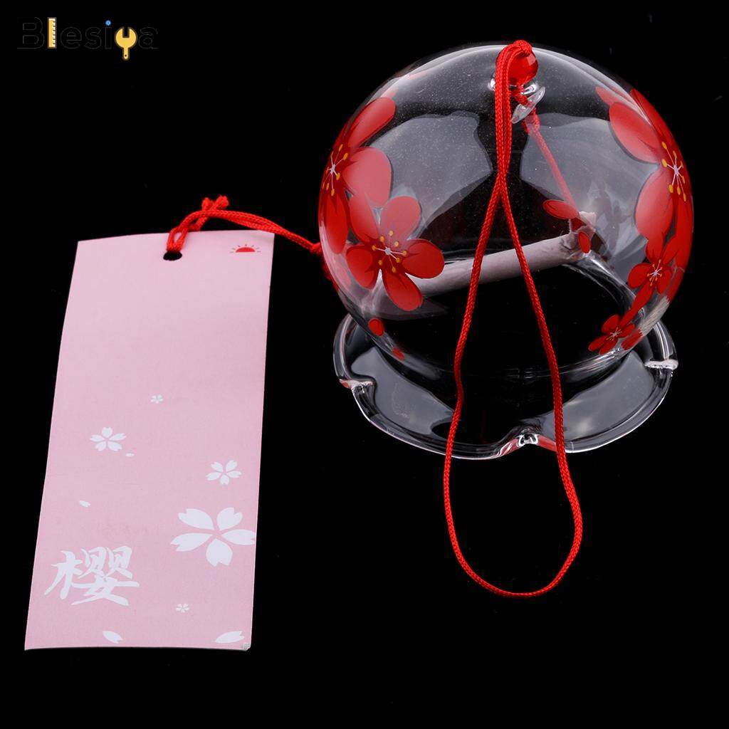 Blesiya Japanese Style Glass Windchime Blessing Bells Room Hanging Furin Wind Chime