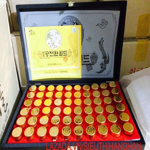 Đông Trùng Hạ Thảo Hàn Quốc Hộp Gỗ Cao Cấp 60 viên - Hàng check Cod, tem 7 màu  của nhà sản xuất