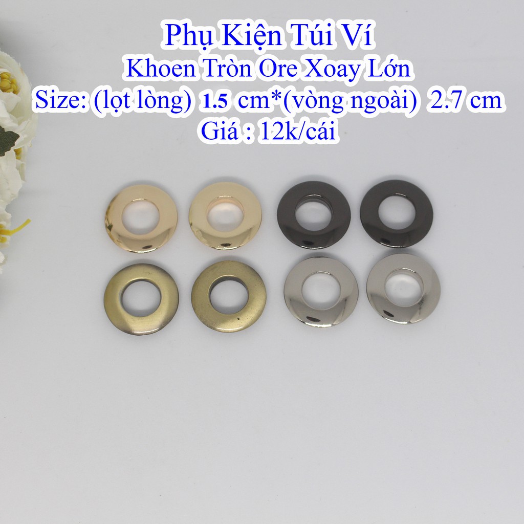 Khoen Tròn Ore Xoay lớn lọt lòng 1.5 cm (22k/cái)