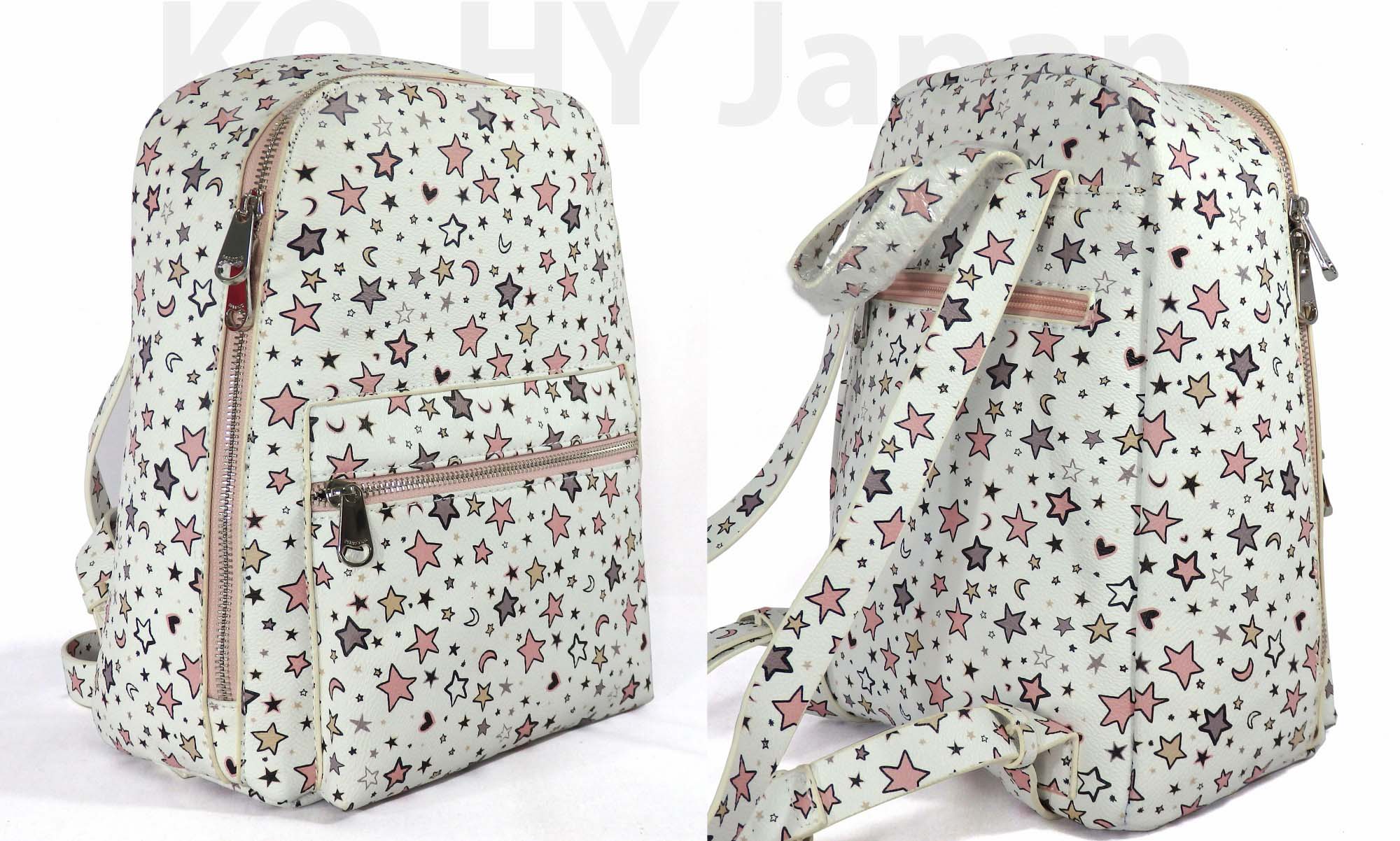 [HCM]Balo thời trang PARFOIS Star pattern backpack-white