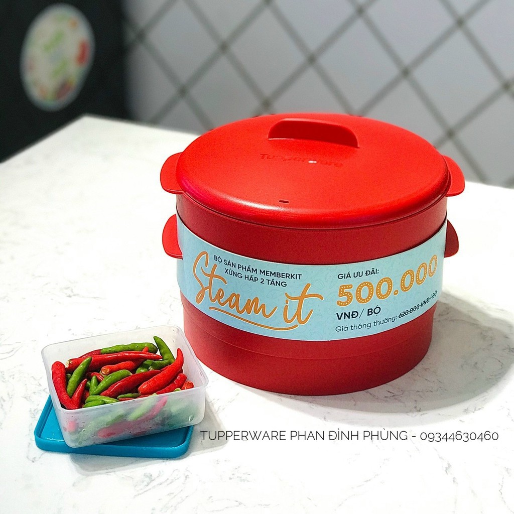Tuperware - Xửng hấp STEAM IT 2 tầng/ 3 tầng Tupperware