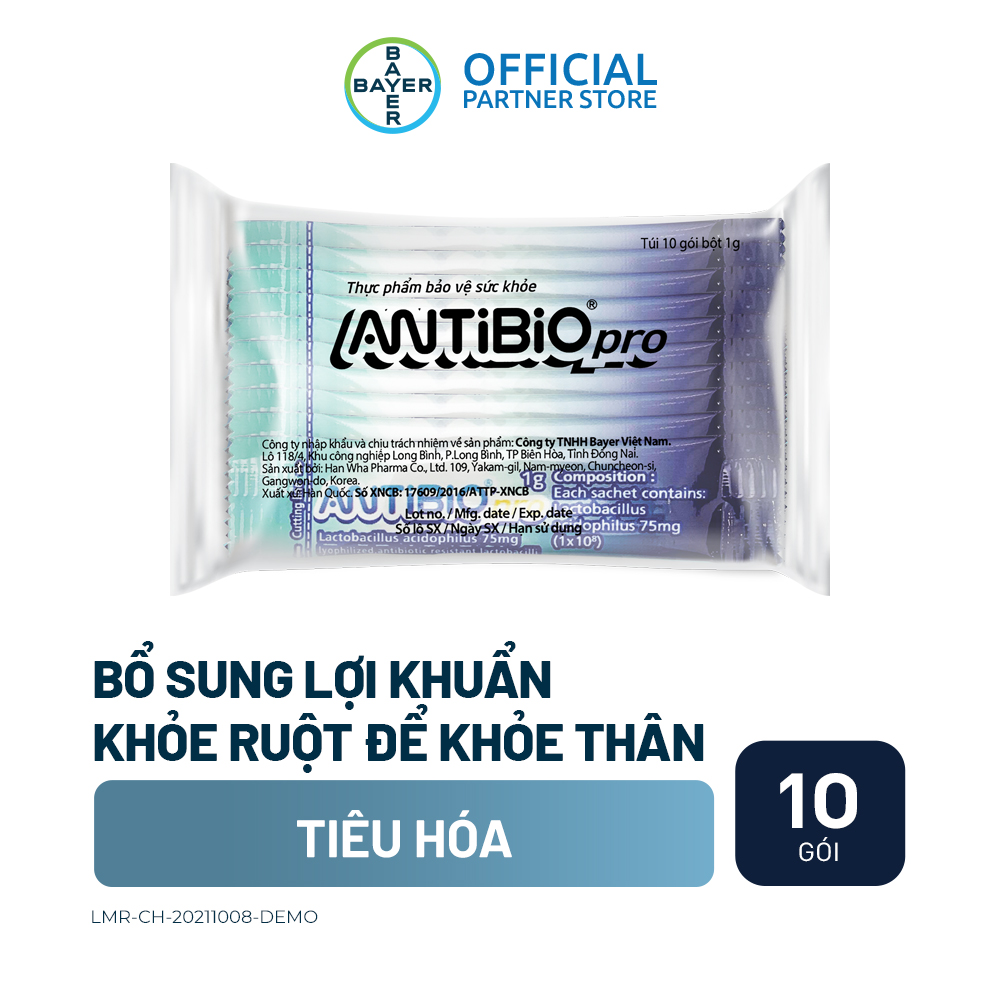 Thực Phẩm Bảo Vệ Sức Khoẻ Bổ Sung Lợi Khuẩn Antibio Pro 10 Gói 1G Gói