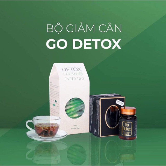 [HCM]Combo Go Detox Giảm Cân (Tặng Thước Dây) Trà Combo GoDetox