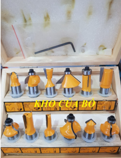 12.7mm Bộ 12 mũi phay gỗ INGCO AKRT12121