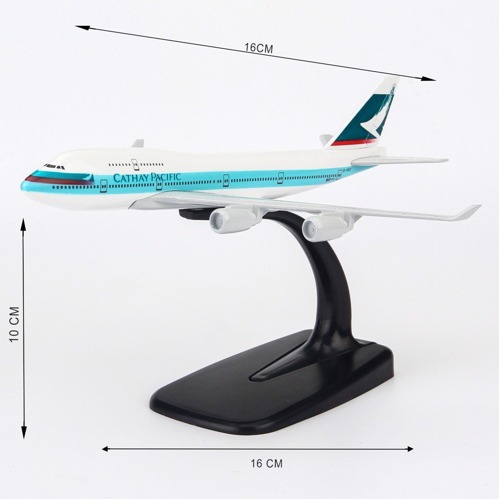 [HCM]Mô hình máy bay Cathay Pacific Boeing B747 16cm Everfly
