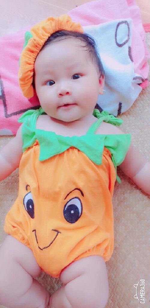 Body dưa hấu, bí đỏ kèm mũ  cho bé