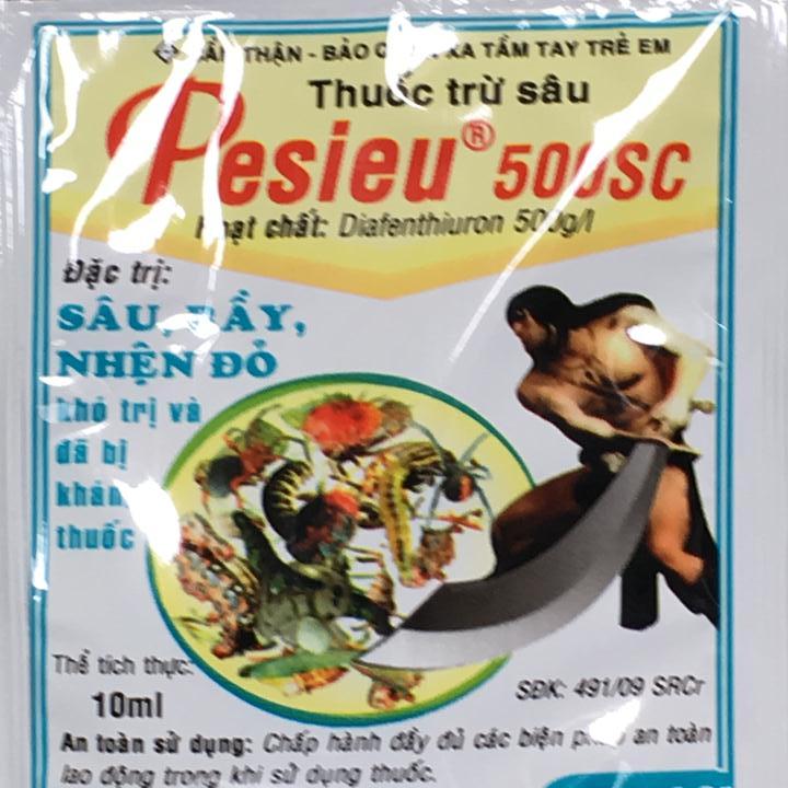 Chế phẩm Pesieu 500SC gói 10ml trừ sâu, rầy, nhện đỏ