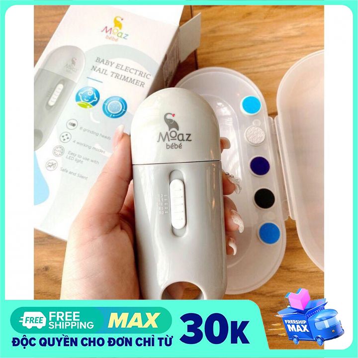 Bộ dũa móng tay cho bé máy dũa móng tay moaz bébé mb015 máy mài dũa móng tay cho mẹ và bé bộ dũa móng tay nhanh gọn sạch sẽ không tạo caem giác khó chịu cho bé máy dũa có đèn sáng...