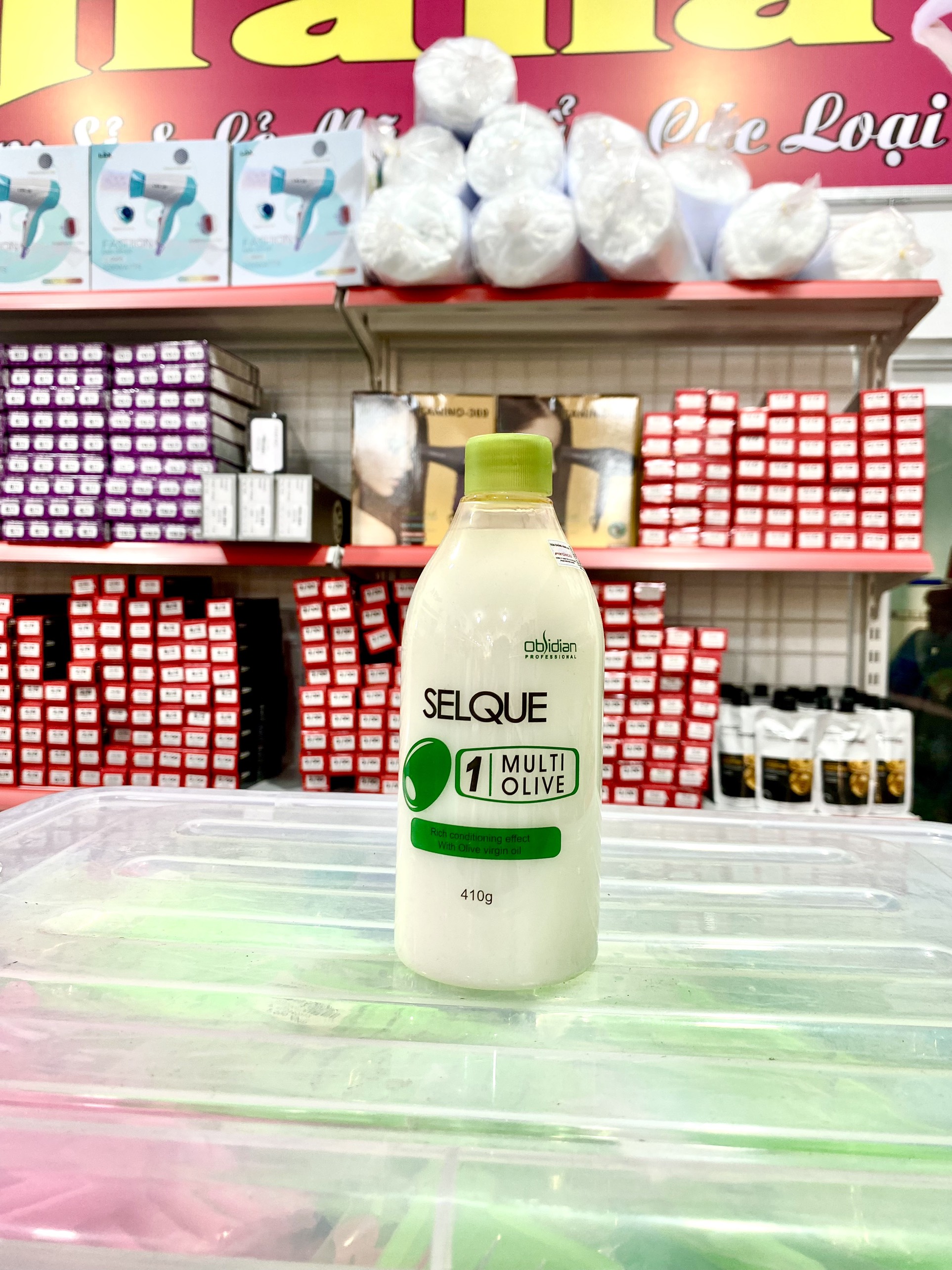 Premium Olive Selque Hair Curling Cream Bottle