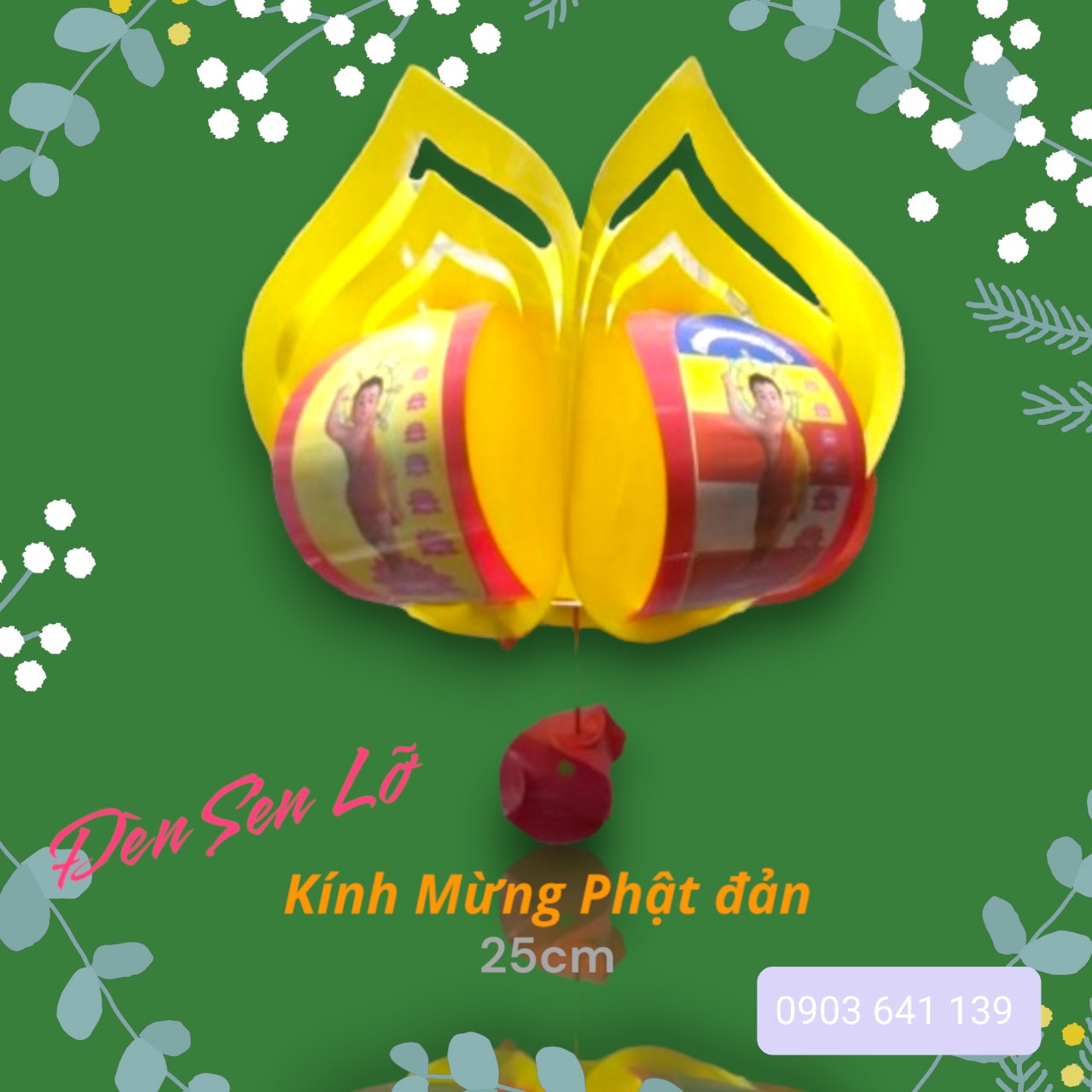 [HCM]Đèn sen Phật đản ( Size 3) - Lồng đèn Phật đản