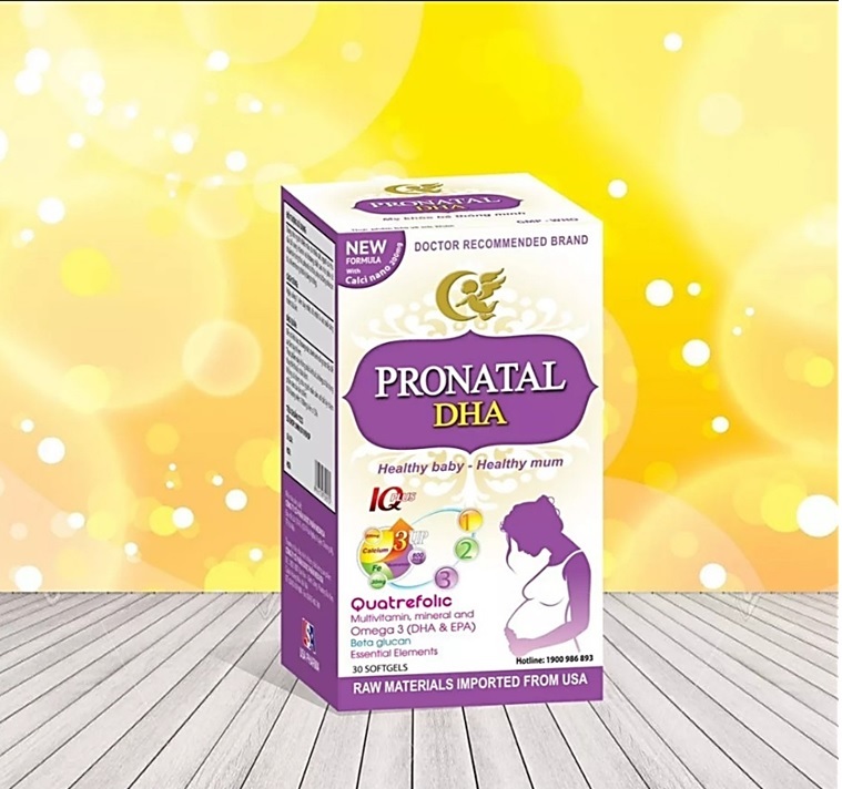 Viên Uống Vitamin Tổng Hợp cho Bà Bầu Prenatal IQ  Bổ sung Sắt Acid Folic  , DHA, Vitamin Tổng Hợp và Khoáng Chất Cho Phụ Nữ Mang Thai , Con Bú - Hộp 30 Viên