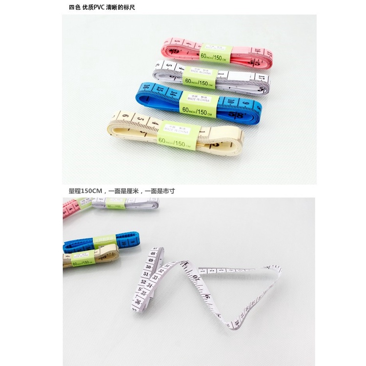 Thước Dây May Đồ Thước dây theo dõi vòng eo bụng Thước Dây Đo 3 Vòng 150cm