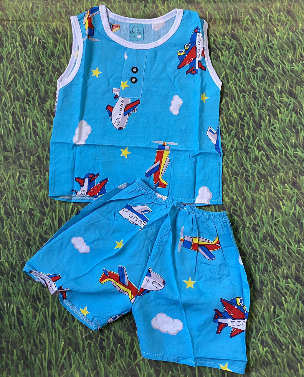 [6kg-12kg] Đồ bộ cho bé trai vải tôn, lanh, tole (sát nách)