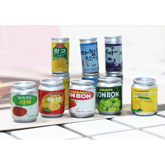 [HCM]Lon Nước Trái Cây Phụ Kiện Trang Trí Slime Nhà Búp Bê [1 cái ]