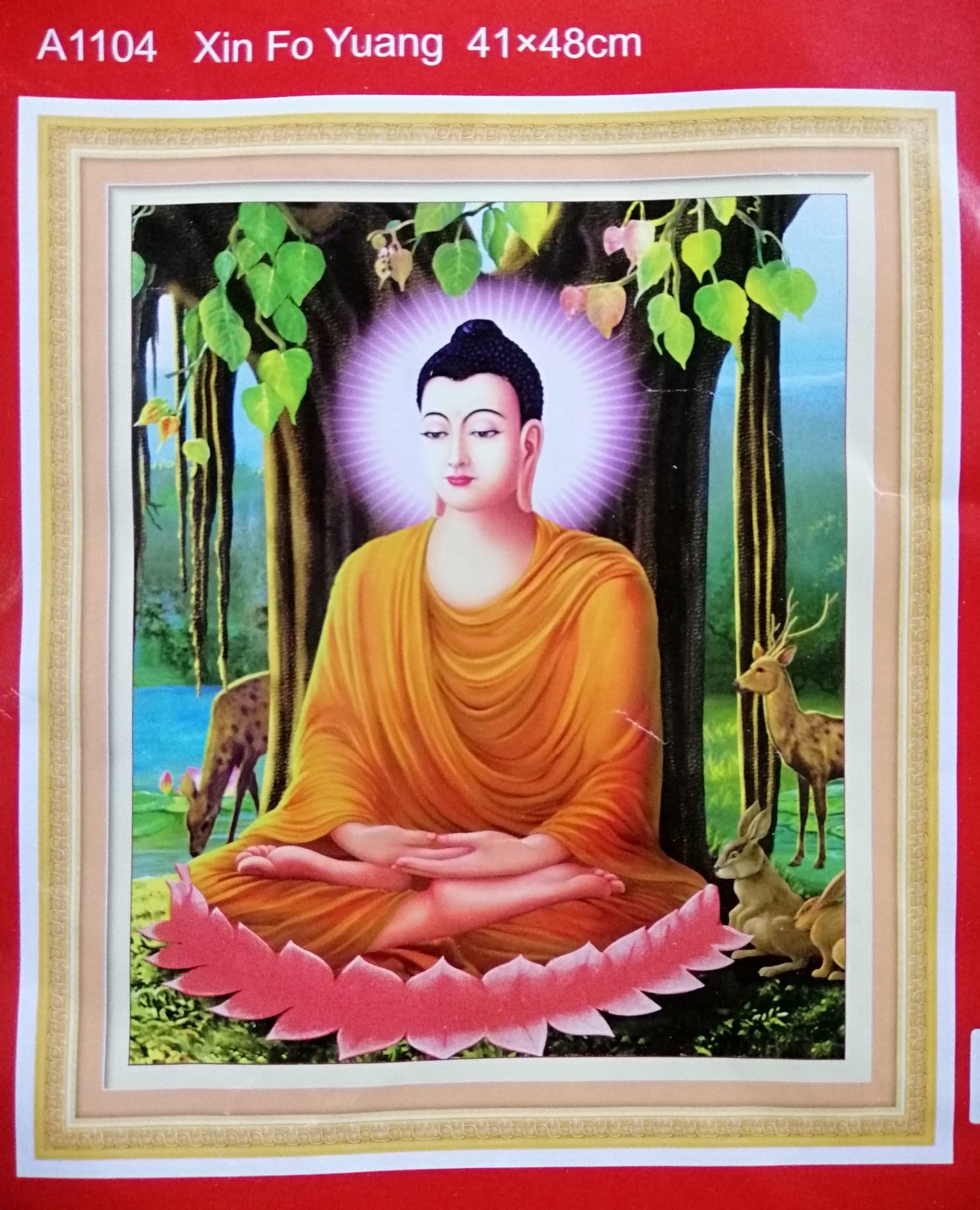 Tranh Thêu Chữ Thập Phật Thích Ca (chưa thêu) A1104