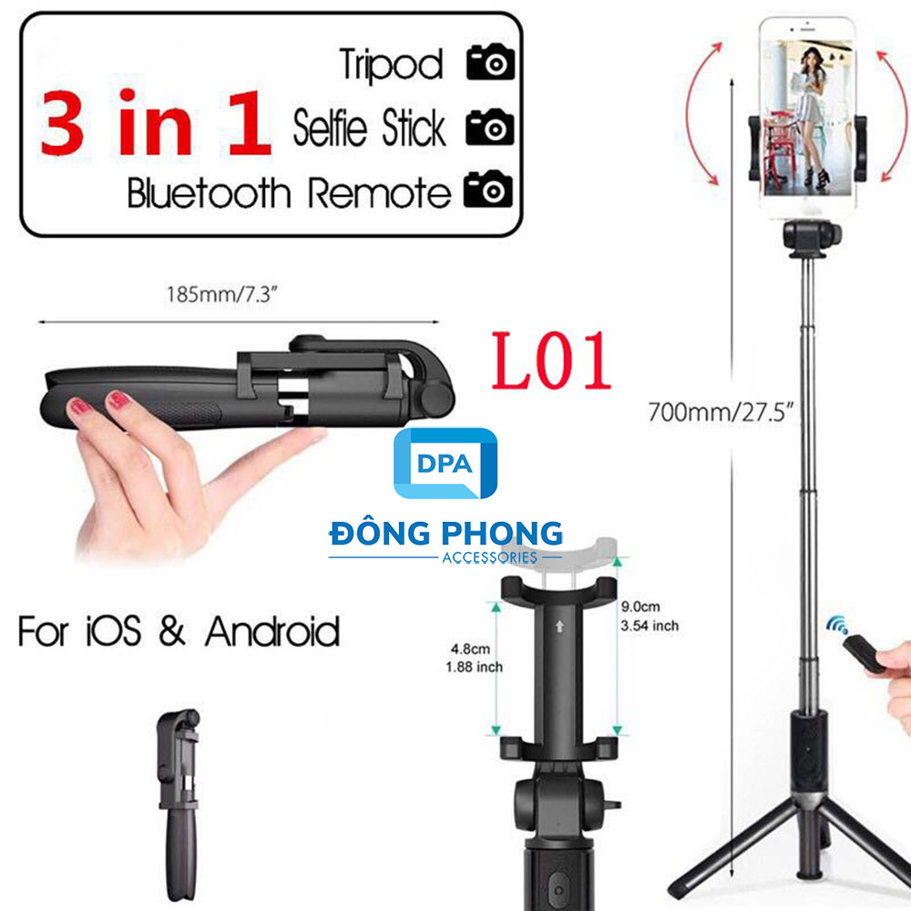 Gậy Selfie 3 Chân Bluetooth Selfie Stick L01