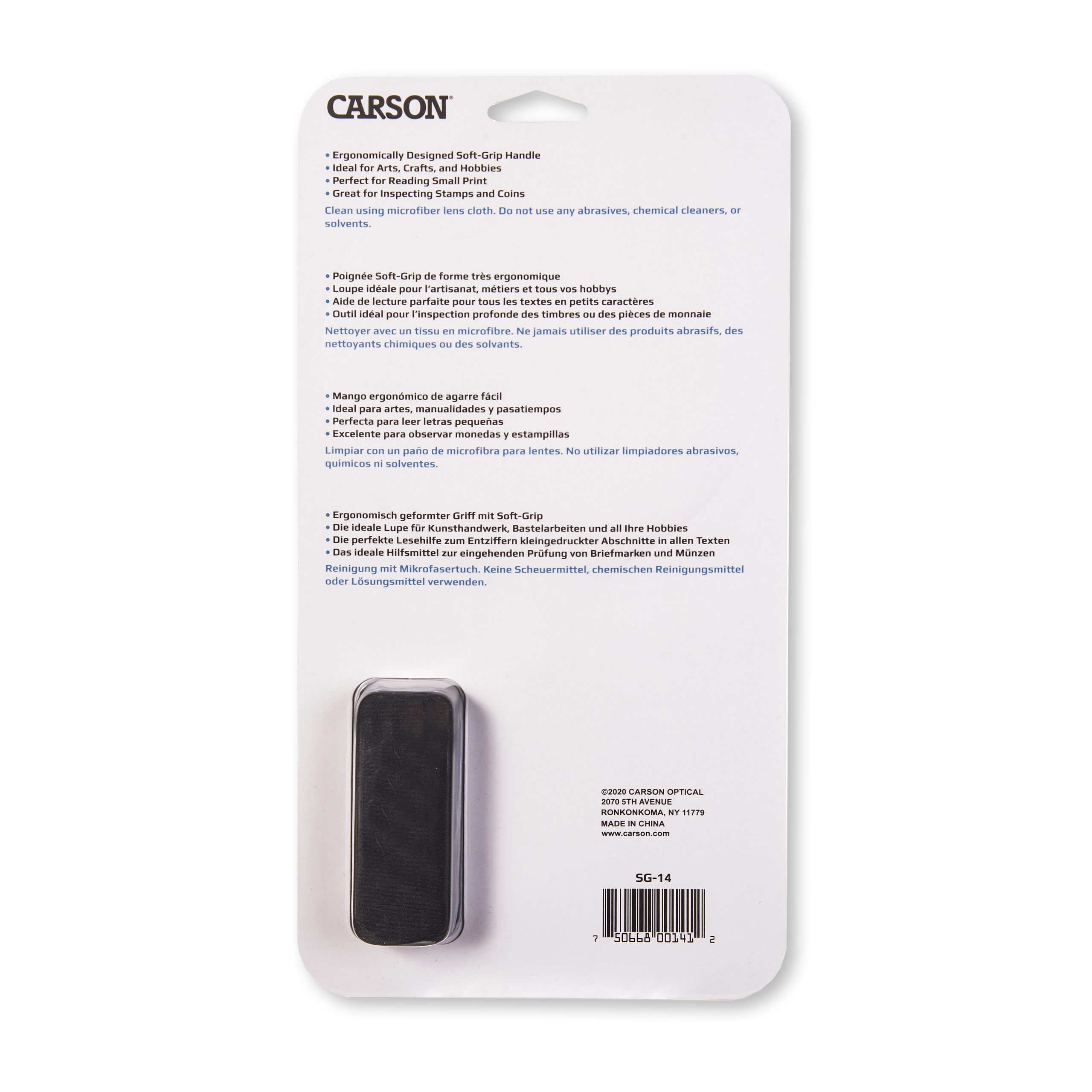 Kính lúp có cán cầm tay cỡ lớn Carson SG-14 (2x /11.5x) (Hãng Carson - Mỹ)